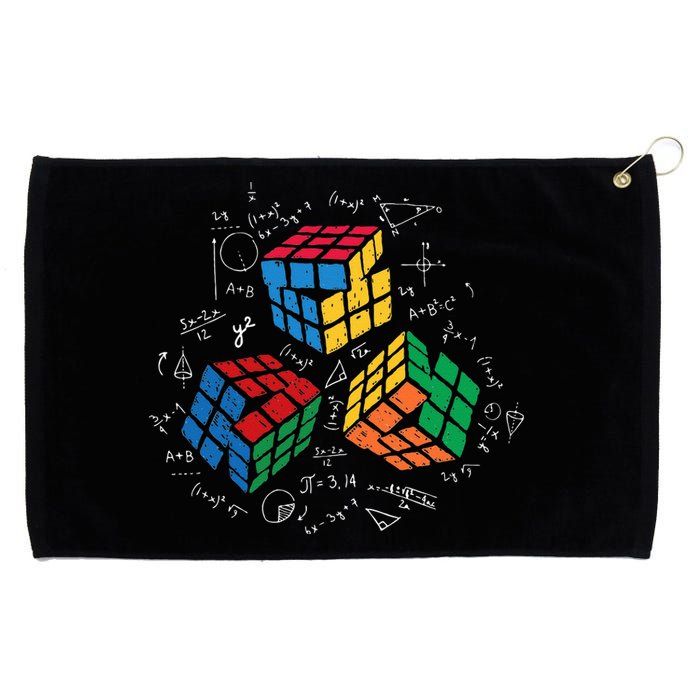 Cool Math Rubik Rubix Rubics Player Cube Math Lovers Grommeted Golf Towel