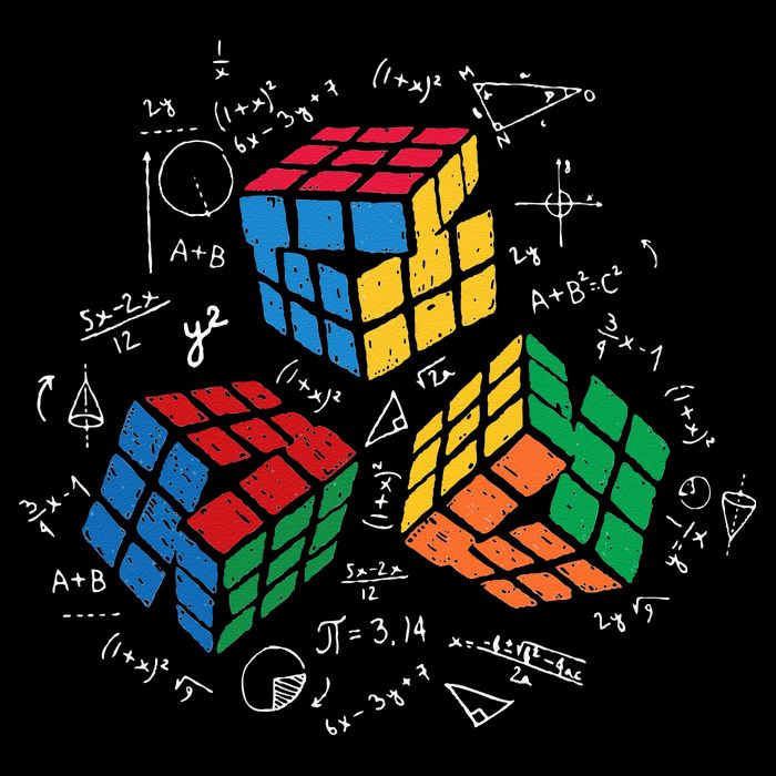 Cool Math Rubik Rubix Rubics Player Cube Math Lovers Full-Length Apron With Pockets
