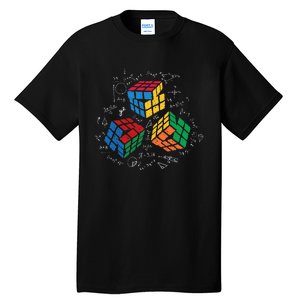 Cool Math Rubik Rubix Rubics Player Cube Math Lovers Tall T-Shirt