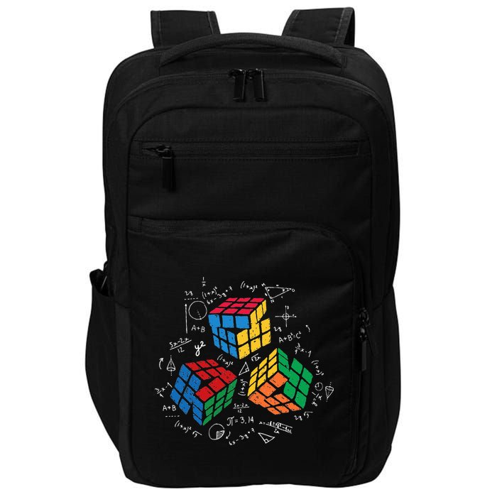 Cool Math Rubik Rubix Rubics Player Cube Math Lovers Impact Tech Backpack