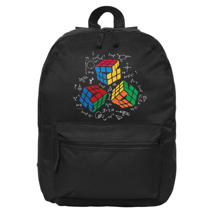 Cool Math Rubik Rubix Rubics Player Cube Math Lovers 16 in Basic Backpack