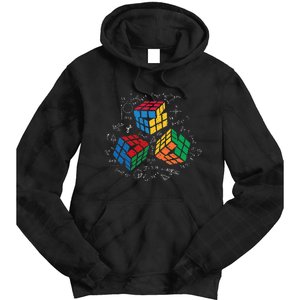 Cool Math Rubik Rubix Rubics Player Cube Math Lovers Tie Dye Hoodie