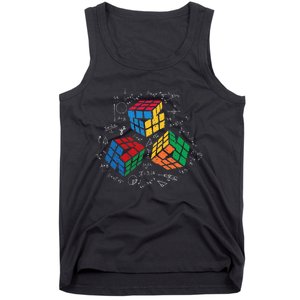 Cool Math Rubik Rubix Rubics Player Cube Math Lovers Tank Top