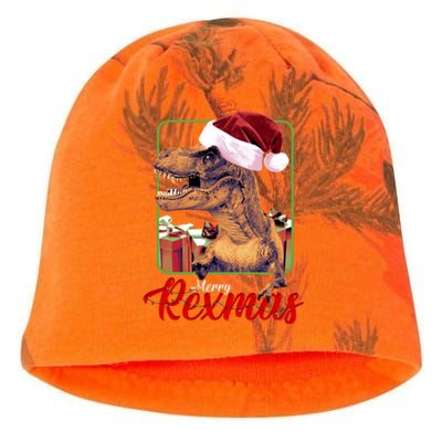 Christmas Merry Rexmas Dinosaur W/ SantaS Hat Tree Rex Great Gift Kati - Camo Knit Beanie