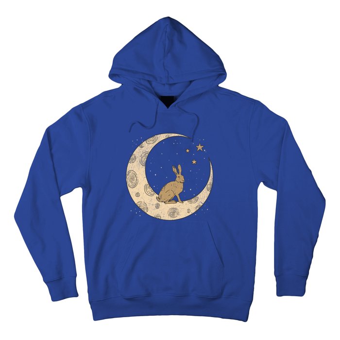 Crescent Moon Rabbit Stars Wiccan Wicca Witch Moon Phases Gift Hoodie