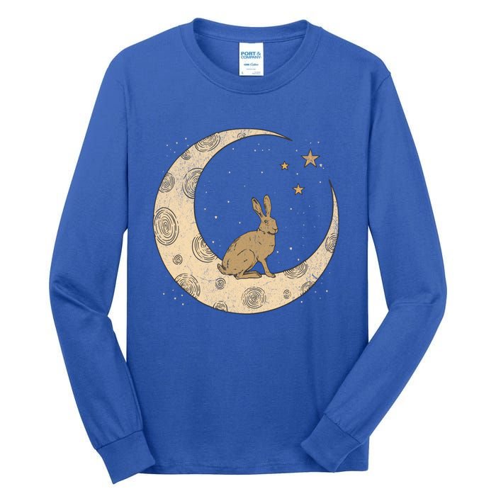 Crescent Moon Rabbit Stars Wiccan Wicca Witch Moon Phases Gift Tall Long Sleeve T-Shirt