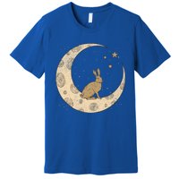 Crescent Moon Rabbit Stars Wiccan Wicca Witch Moon Phases Gift Premium T-Shirt