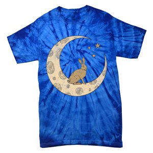 Crescent Moon Rabbit Stars Wiccan Wicca Witch Moon Phases Gift Tie-Dye T-Shirt