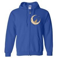 Crescent Moon Rabbit Stars Wiccan Wicca Witch Moon Phases Gift Full Zip Hoodie