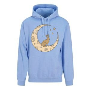 Crescent Moon Rabbit Stars Wiccan Wicca Witch Moon Phases Gift Unisex Surf Hoodie