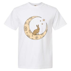 Crescent Moon Rabbit Stars Wiccan Wicca Witch Moon Phases Gift Garment-Dyed Heavyweight T-Shirt