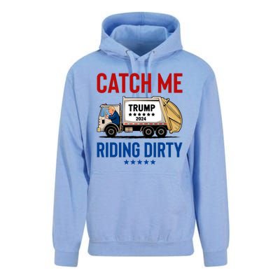 Catch Me Riding Dirty Garbage Vote Trump Truck Trump 2024 Unisex Surf Hoodie