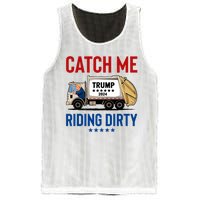 Catch Me Riding Dirty Garbage Vote Trump Truck Trump 2024 Mesh Reversible Basketball Jersey Tank