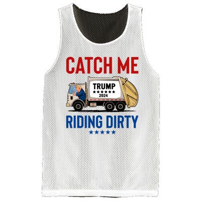 Catch Me Riding Dirty Garbage Vote Trump Truck Trump 2024 Mesh Reversible Basketball Jersey Tank