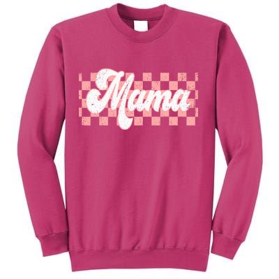 Checkered Mama Retro Mom Life Women Mothers Day New Mom Sweatshirt