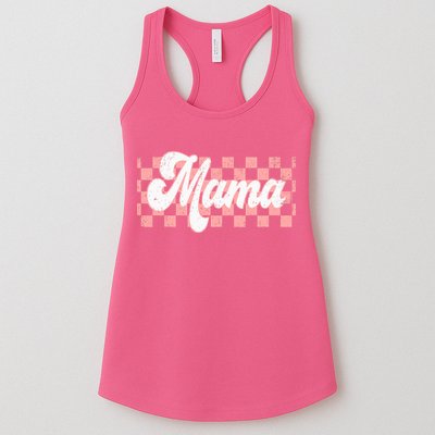 Checkered Mama Retro Mom Life Women Mothers Day New Mom Womens Tank Top