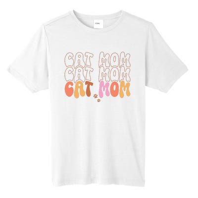 Cat Mom Retro Groovy Cats Adoption Mother's Day Tall Fusion ChromaSoft Performance T-Shirt