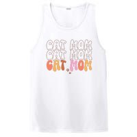 Cat Mom Retro Groovy Cats Adoption Mother's Day PosiCharge Competitor Tank