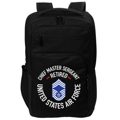 Chief Master Sergeant Retired Air Force Retirement Funny Gift Impact Tech Backpack