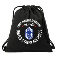 Chief Master Sergeant Retired Air Force Retirement Funny Gift Drawstring Bag