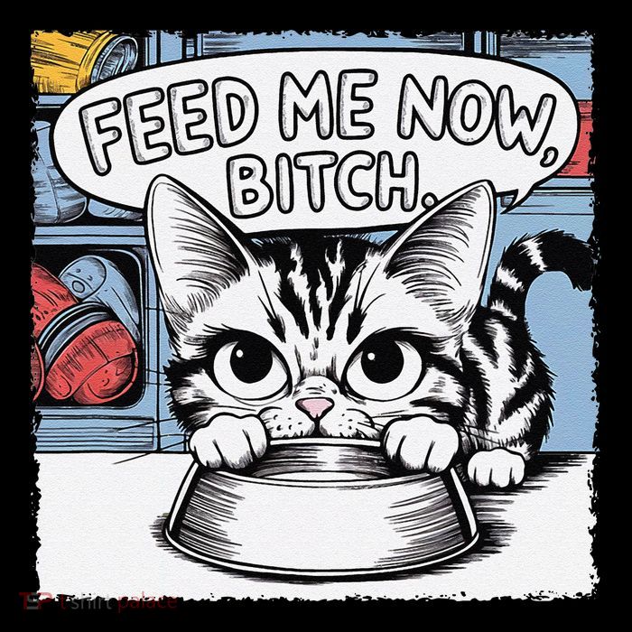 Cat Meme Sarcasm Cussing Cartoon Cat Pun Funny Inappropriate Tall T-Shirt