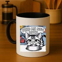 Cat Meme Sarcasm Cussing Cartoon Cat Pun Funny Inappropriate Mug