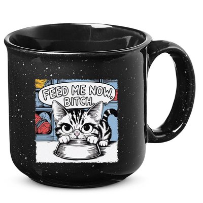 Cat Meme Sarcasm Cussing Cartoon Cat Pun Funny Inappropriate 15oz Campfire Ceramic Mug