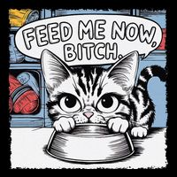 Cat Meme Sarcasm Cussing Cartoon Cat Pun Funny Inappropriate 16 in Basic Backpack