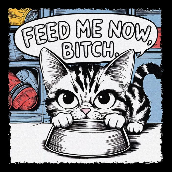 Cat Meme Sarcasm Cussing Cartoon Cat Pun Funny Inappropriate 16 in Basic Backpack