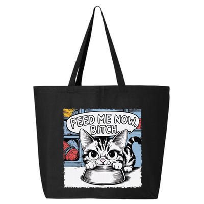 Cat Meme Sarcasm Cussing Cartoon Cat Pun Funny Inappropriate 25L Jumbo Tote