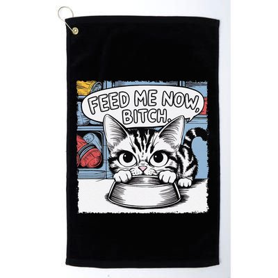 Cat Meme Sarcasm Cussing Cartoon Cat Pun Funny Inappropriate Golf Towel