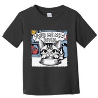 Cat Meme Sarcasm Cussing Cartoon Cat Pun Funny Inappropriate Toddler T-Shirt