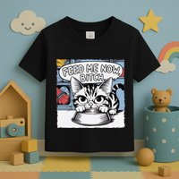 Cat Meme Sarcasm Cussing Cartoon Cat Pun Funny Inappropriate Toddler T-Shirt
