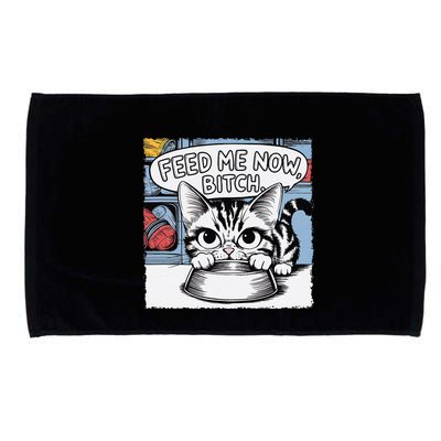 Cat Meme Sarcasm Cussing Cartoon Cat Pun Funny Inappropriate Microfiber Hand Towel