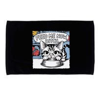Cat Meme Sarcasm Cussing Cartoon Cat Pun Funny Inappropriate Microfiber Hand Towel