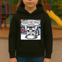 Cat Meme Sarcasm Cussing Cartoon Cat Pun Funny Inappropriate Kids Hoodie