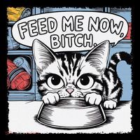 Cat Meme Sarcasm Cussing Cartoon Cat Pun Funny Inappropriate Kids T-Shirt