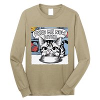 Cat Meme Sarcasm Cussing Cartoon Cat Pun Funny Inappropriate Long Sleeve Shirt