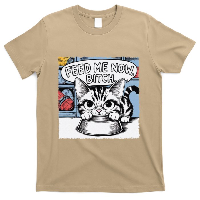 Cat Meme Sarcasm Cussing Cartoon Cat Pun Funny Inappropriate T-Shirt