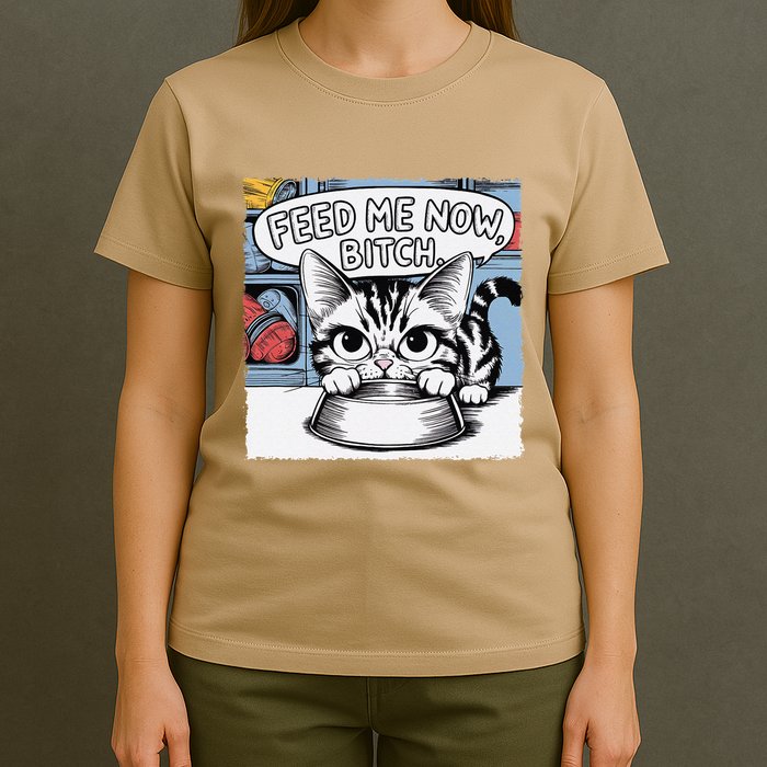 Cat Meme Sarcasm Cussing Cartoon Cat Pun Funny Inappropriate T-Shirt