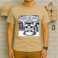 Cat Meme Sarcasm Cussing Cartoon Cat Pun Funny Inappropriate T-Shirt