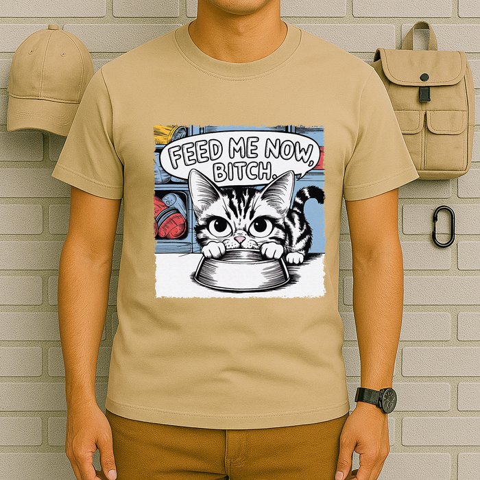 Cat Meme Sarcasm Cussing Cartoon Cat Pun Funny Inappropriate T-Shirt