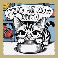 Cat Meme Sarcasm Cussing Cartoon Cat Pun Funny Inappropriate Magnet