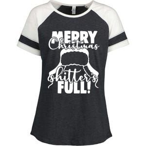 Christmas Movie Shitters Full Funny Enza Ladies Jersey Colorblock Tee