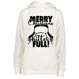 Christmas Movie Shitters Full Funny Womens Funnel Neck Pullover Hood