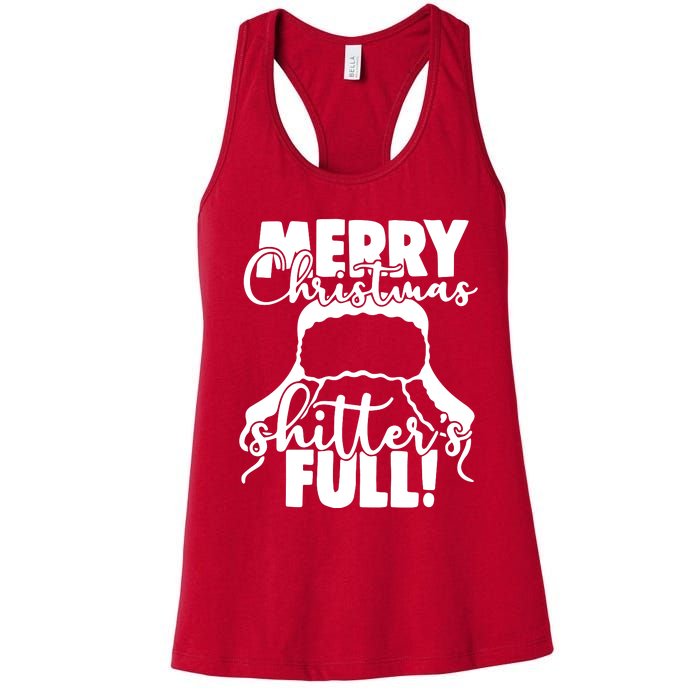 Christmas Movie Shitters Full Funny Women's Racerback Tank