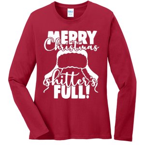 Christmas Movie Shitters Full Funny Ladies Long Sleeve Shirt