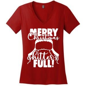 Christmas Movie Shitters Full Funny Women's V-Neck T-Shirt