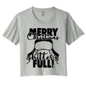 Christmas Movie Shitters Full Funny Women's Crop Top Tee