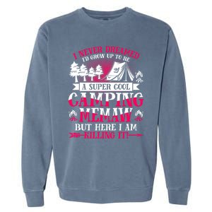 Camping Memaw Supper Cool Memaw Summer Holiday Funny Gift Garment-Dyed Sweatshirt